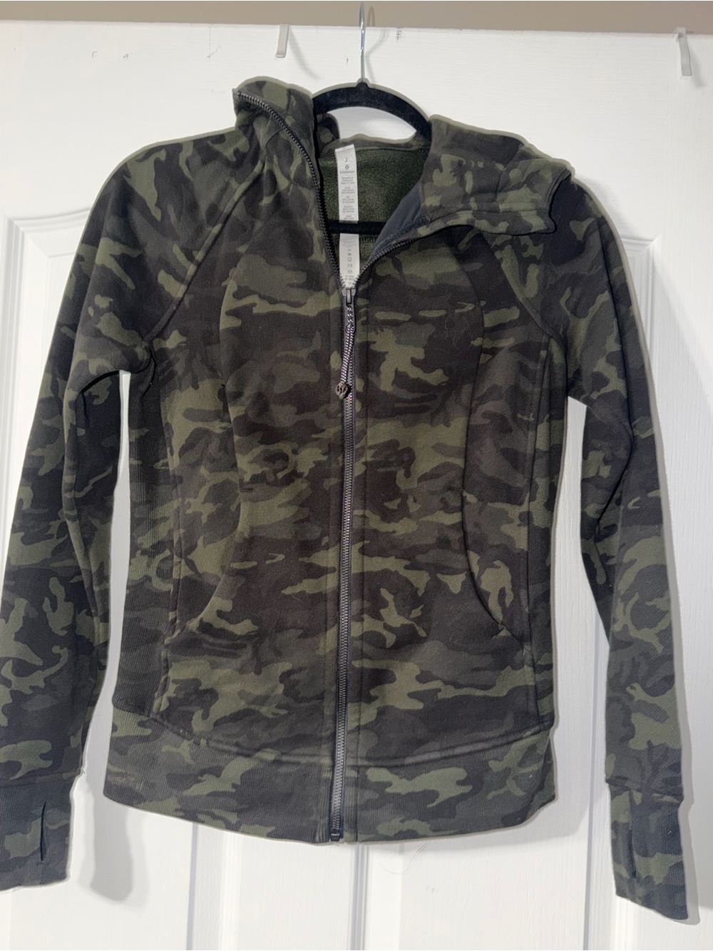 lululemon athletica Green Camo Full-Zip Hoodie